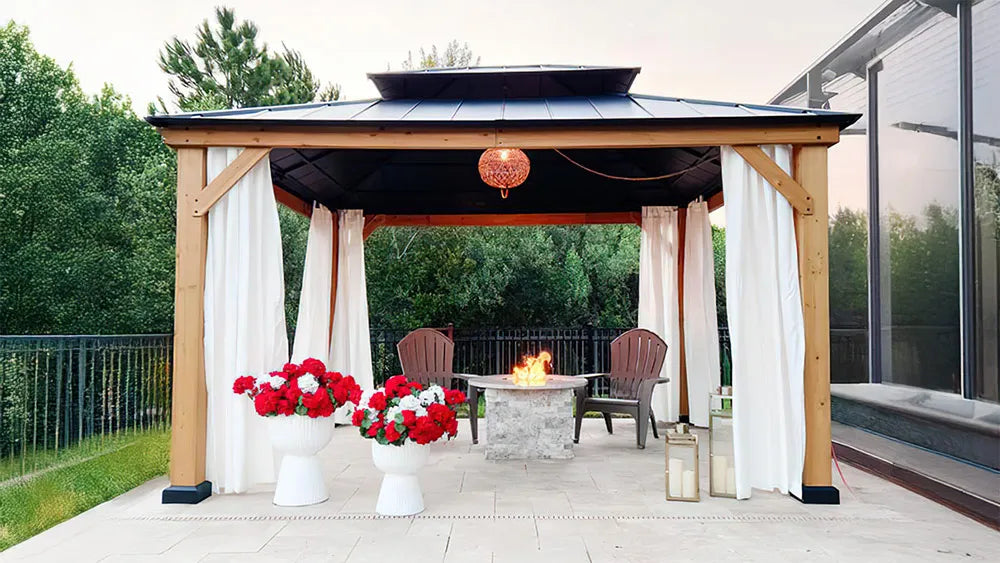 Backyard Setup Gazebos, Fire Pits & Pergolas for Family Gatherings