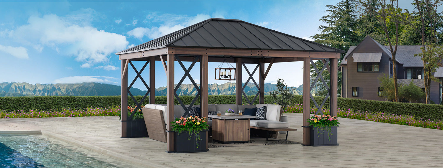 Hardtop Gazebos, Metal & Wooden Gazebo, Grilling Gazebo | Sunjoy Group