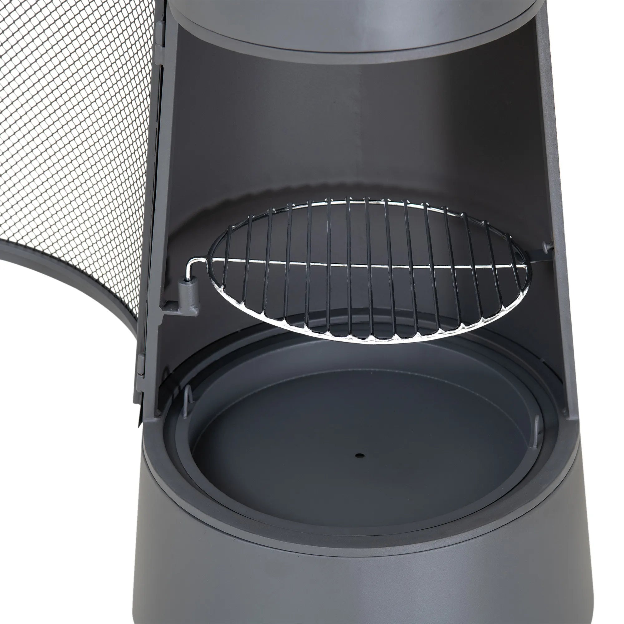 Alpine 2-in-1 Chiminea Fire Pit & Grill 57" - Gray