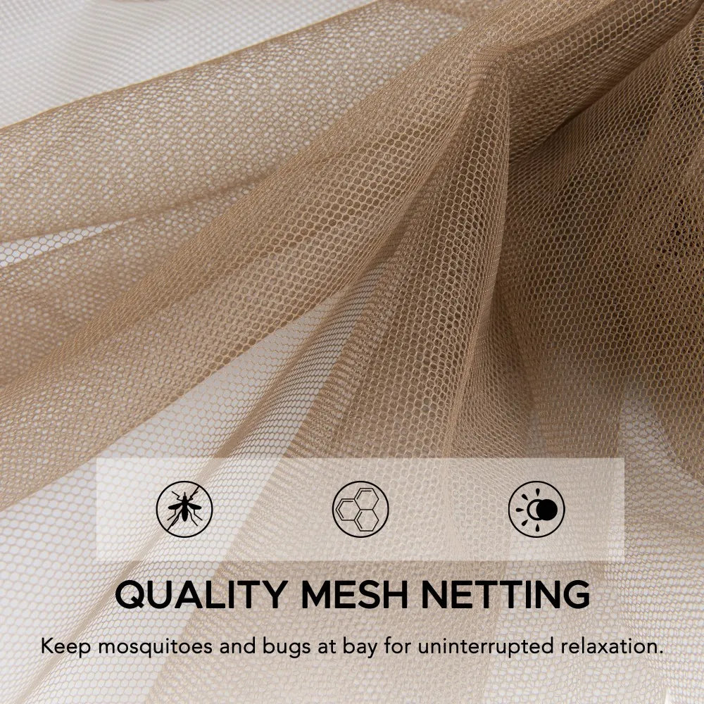 SUNJOY 11x13 Soft Top Gazebo with 2-Tier Canopy, Netting, Curtains and Hook