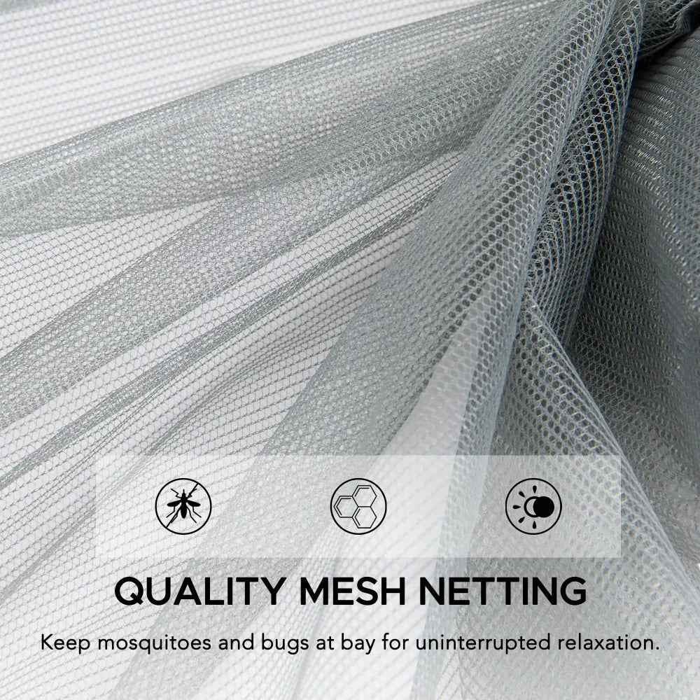 SUNJOY 11x13 Soft Top Gazebo with 2-Tier Canopy, Netting, Curtains and Hook - Gray