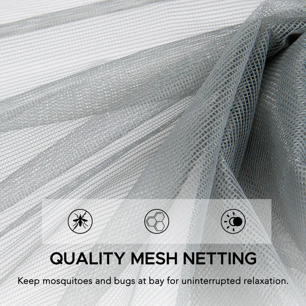 SUNJOY Outdoor Patio Steel Frame 11x13 Gazebo 2-Tier Soft Top Gazebo with Netting and Curtains