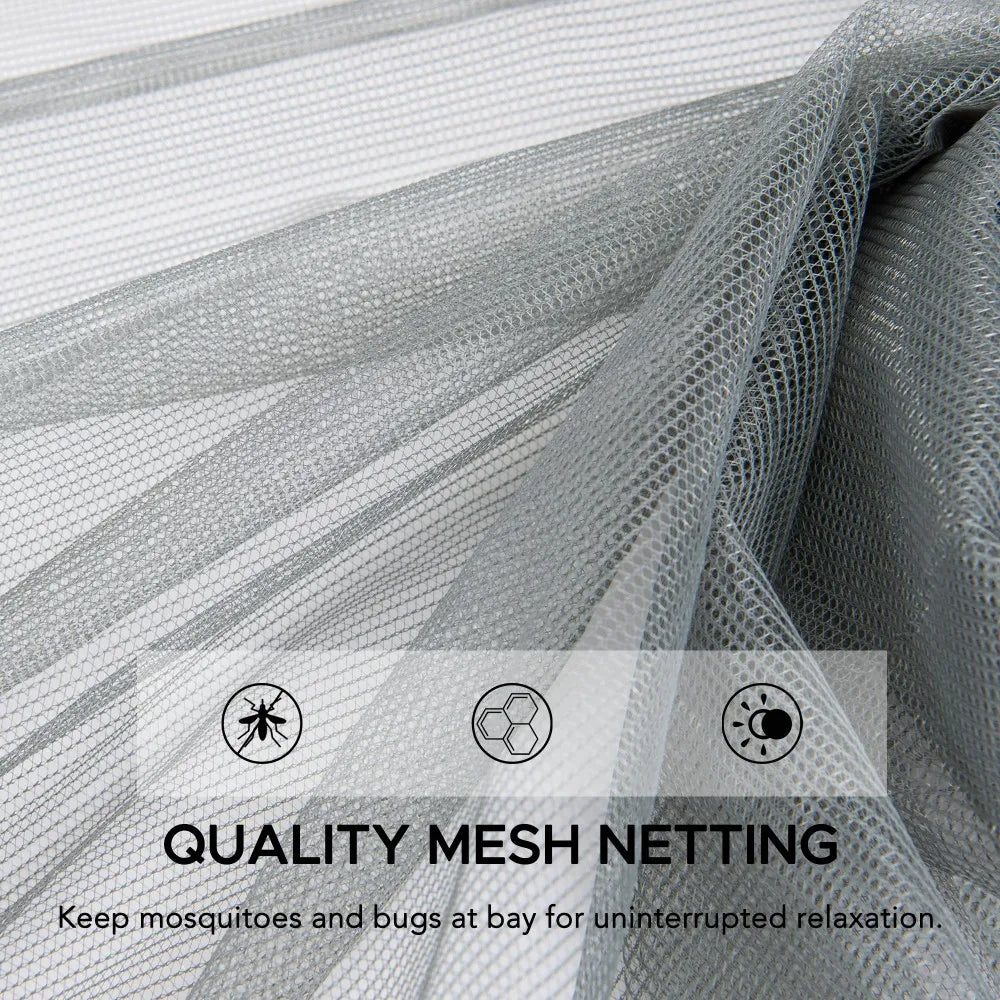 SUNJOY Outdoor Patio Steel Frame 11x13 Gazebo 2-Tier Soft Top Gazebo with Netting and Curtains