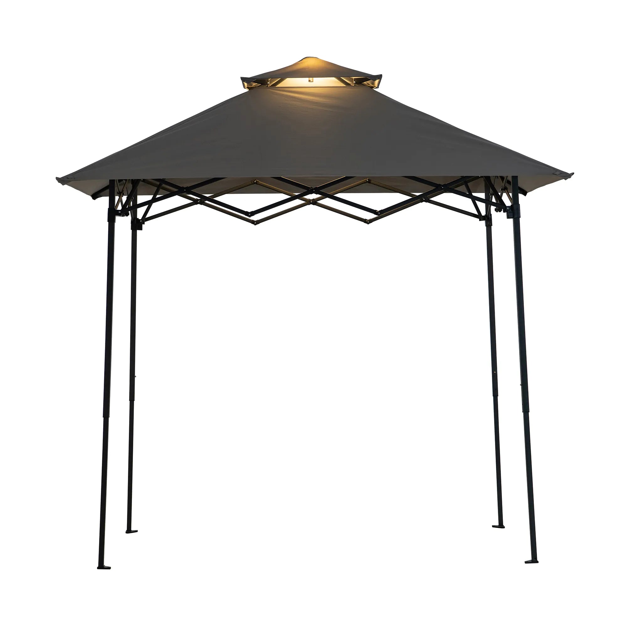 Nomad Extra-Tall Pop-Up Grill Gazebo, Height Adjustable - Gray, 8x5