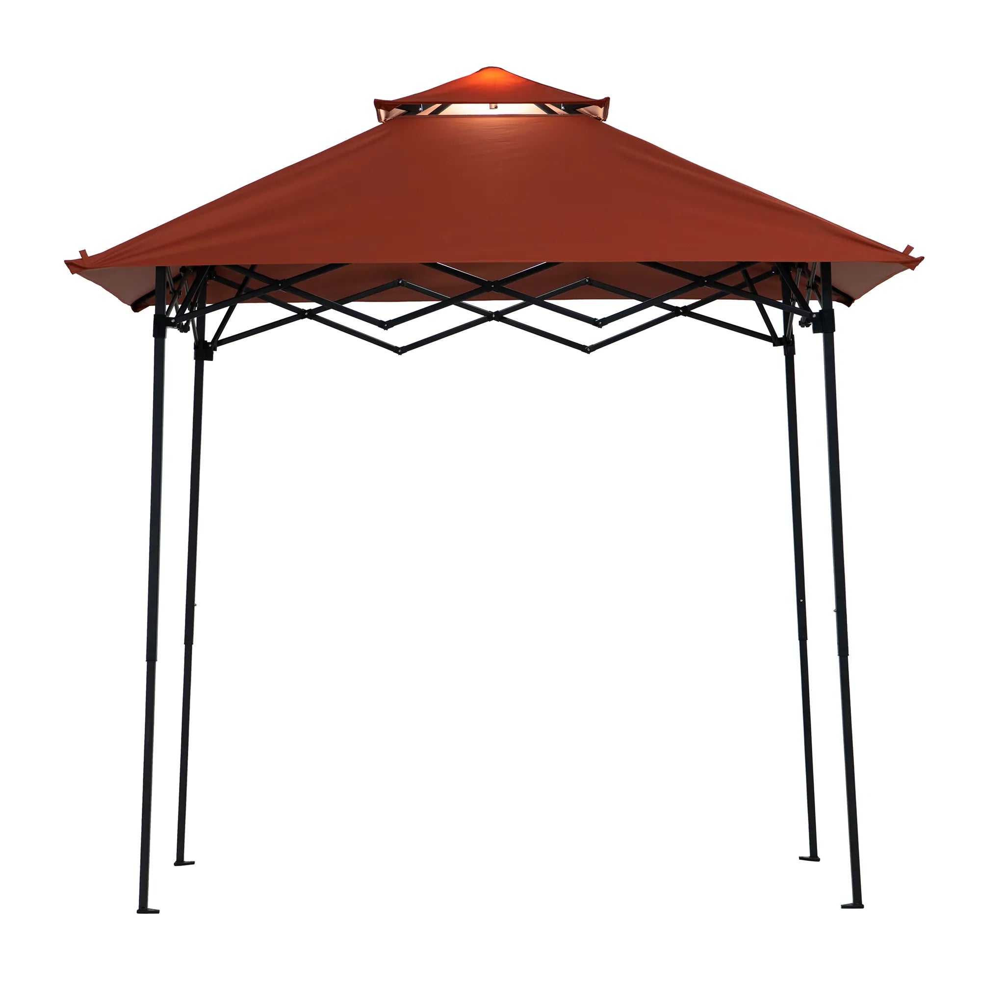 Nomad Extra-Tall Pop-Up Grill Gazebo, Height Adjustable - Red, 8x5