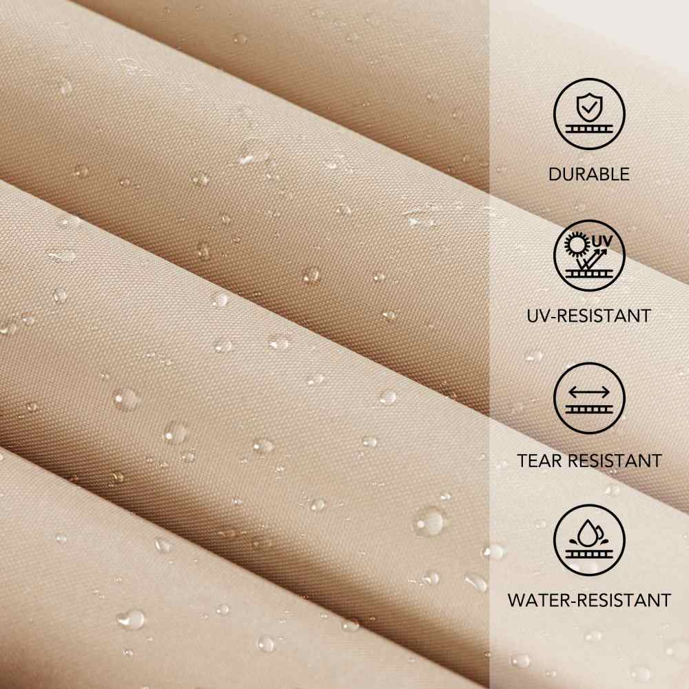 SUNJOY Outdoor Patio 9.5x11 Modern Tan Metal Arched Pergola Kit with Adjustable Canopy