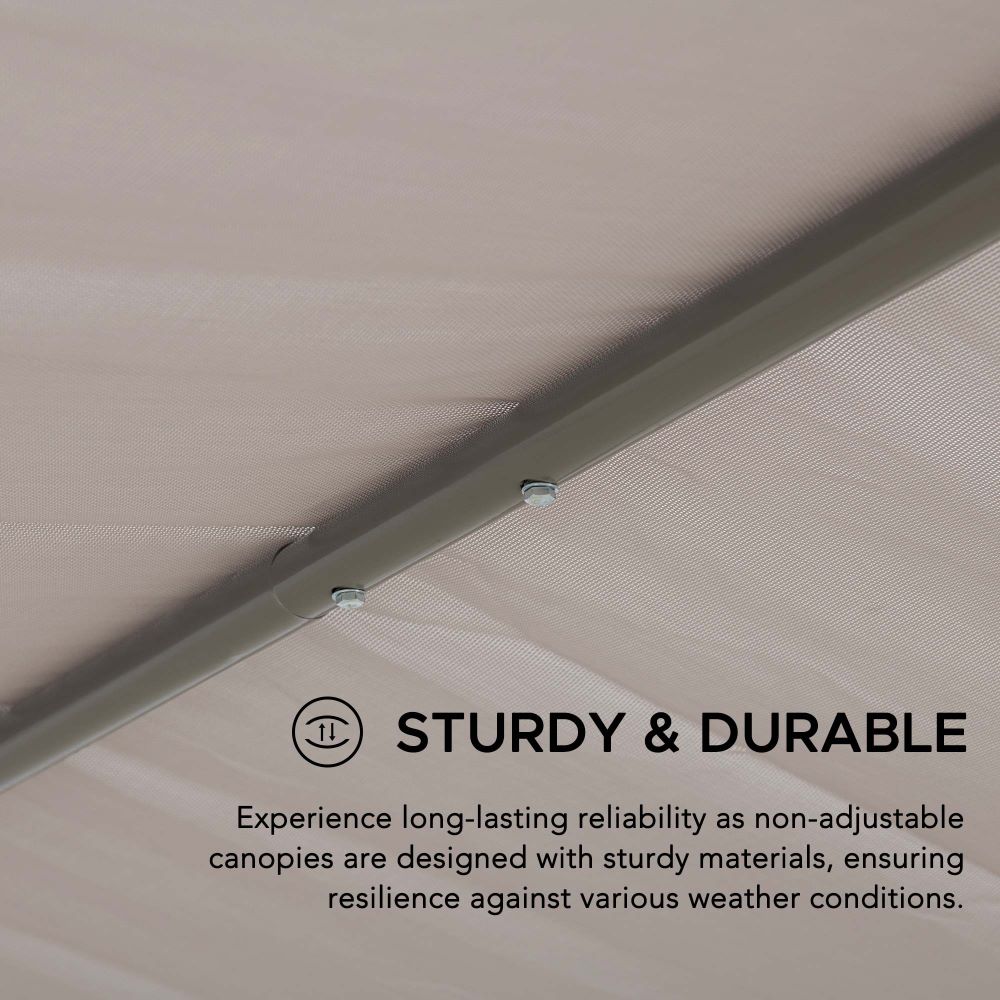 SUNJOY 10x10 Darkeford Metal Pergola with Sling Fabric Canopy - Gray