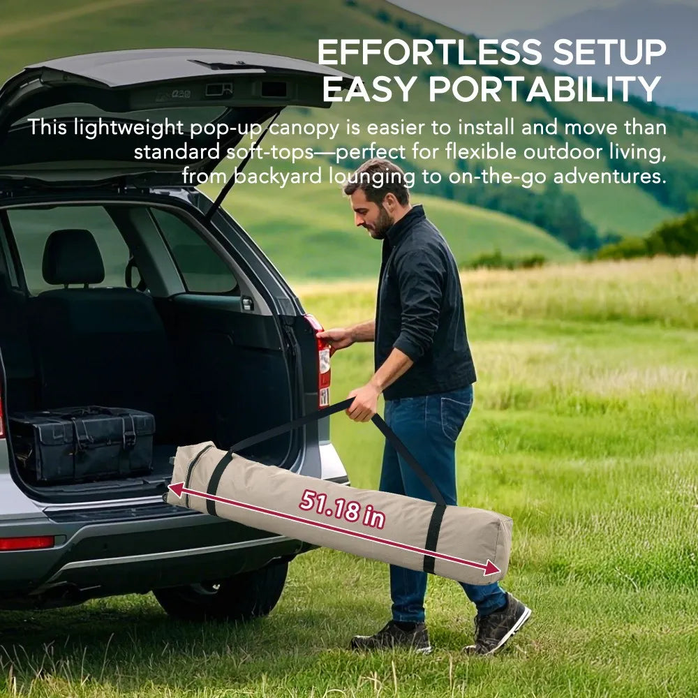 SUNJOY 11x11 Portable Pop Up Gazebo with 2-Tier Roof and Netting