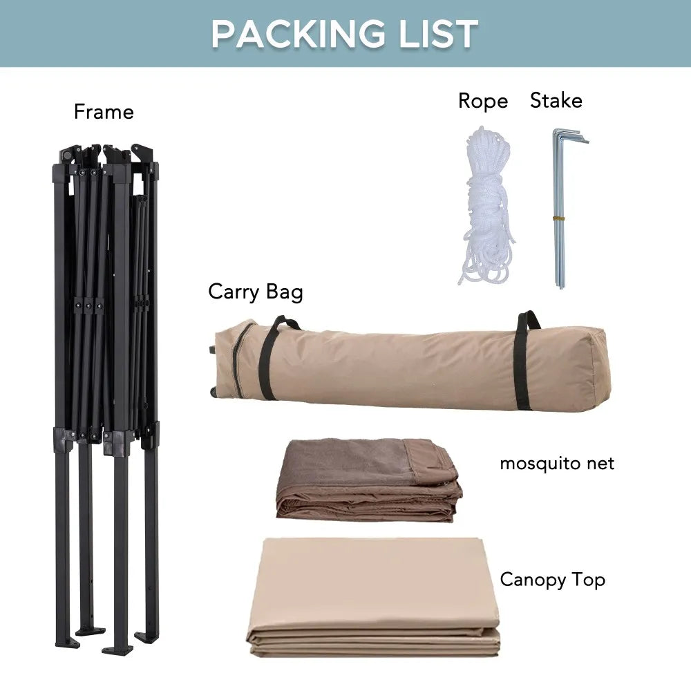 SUNJOY 11x11 Portable Pop Up Gazebo with 2-Tier Roof and Netting