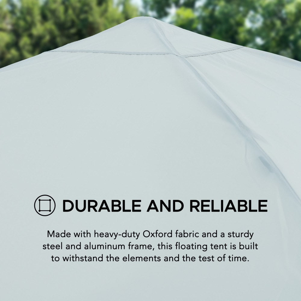 SUNJOY 10x10 Floating Pool Gazebo with PVC Floats and Carry Bag.