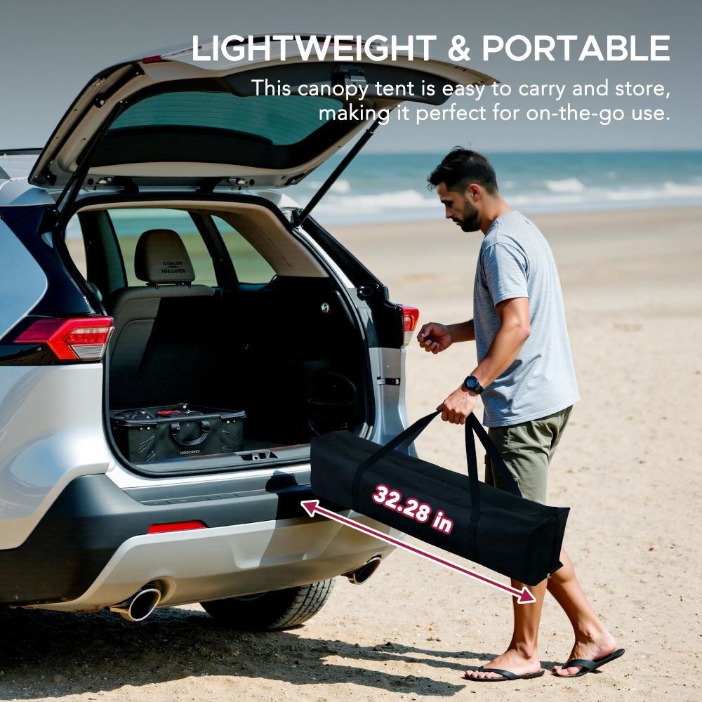 SUNJOY 4x4 Pop-Up Canopy Tent, Outdoor Tool-Free Pop-Up Gazebo with Sidewalls