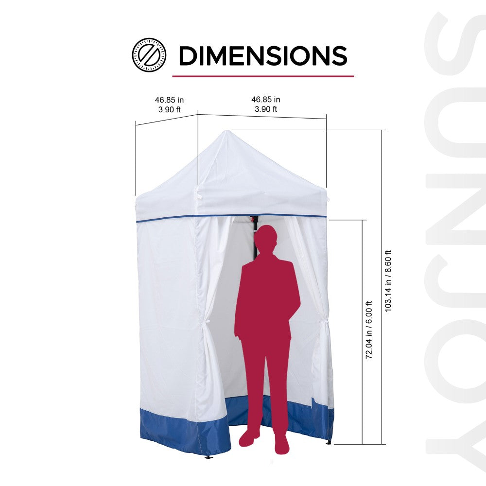 SUNJOY 4x4 Pop-Up Canopy Tent, Outdoor Tool-Free Pop-Up Gazebo with Sidewalls