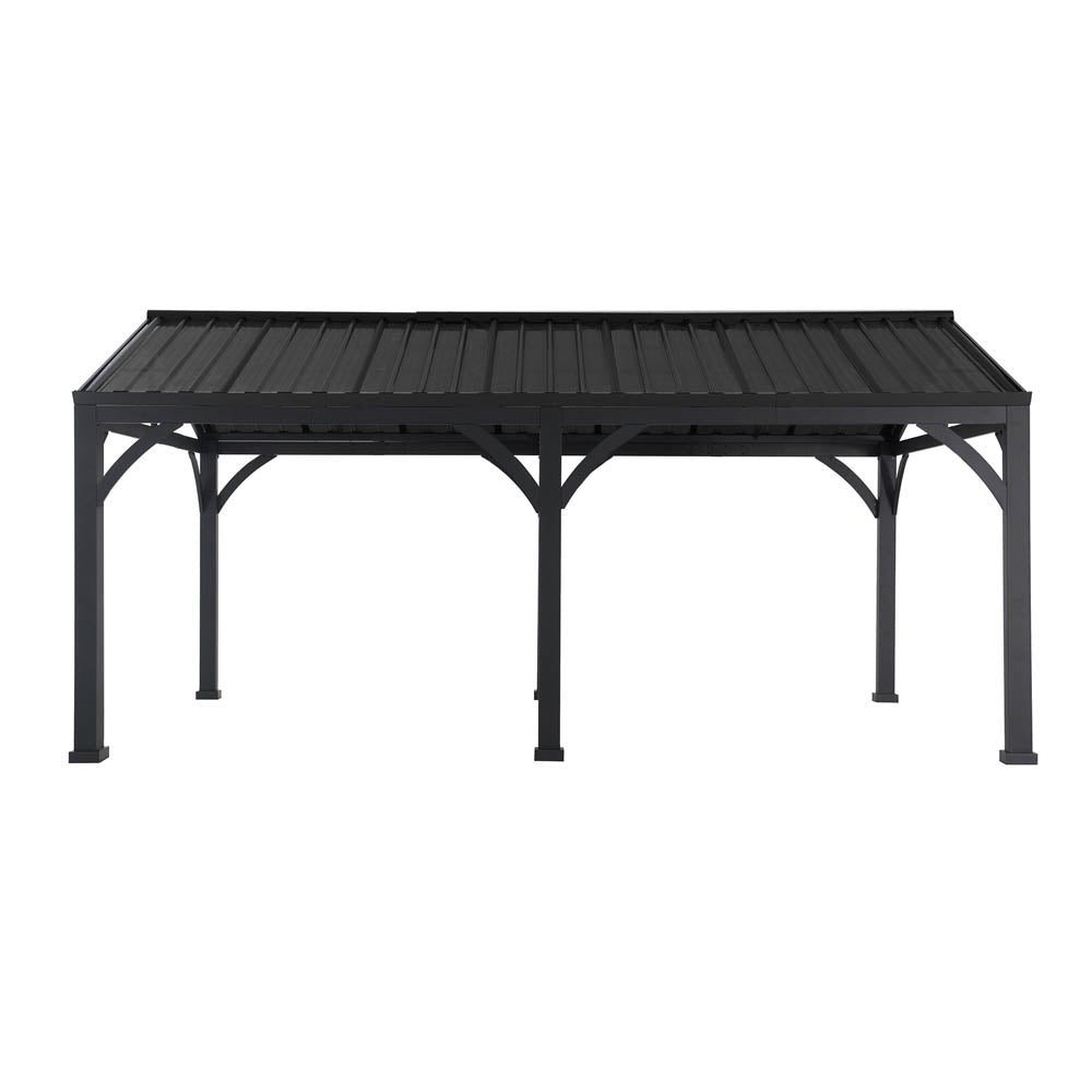 SUNJOY 20x14 Steel Carport Sturdy Gazebo with 2 Ceiling Hooks.