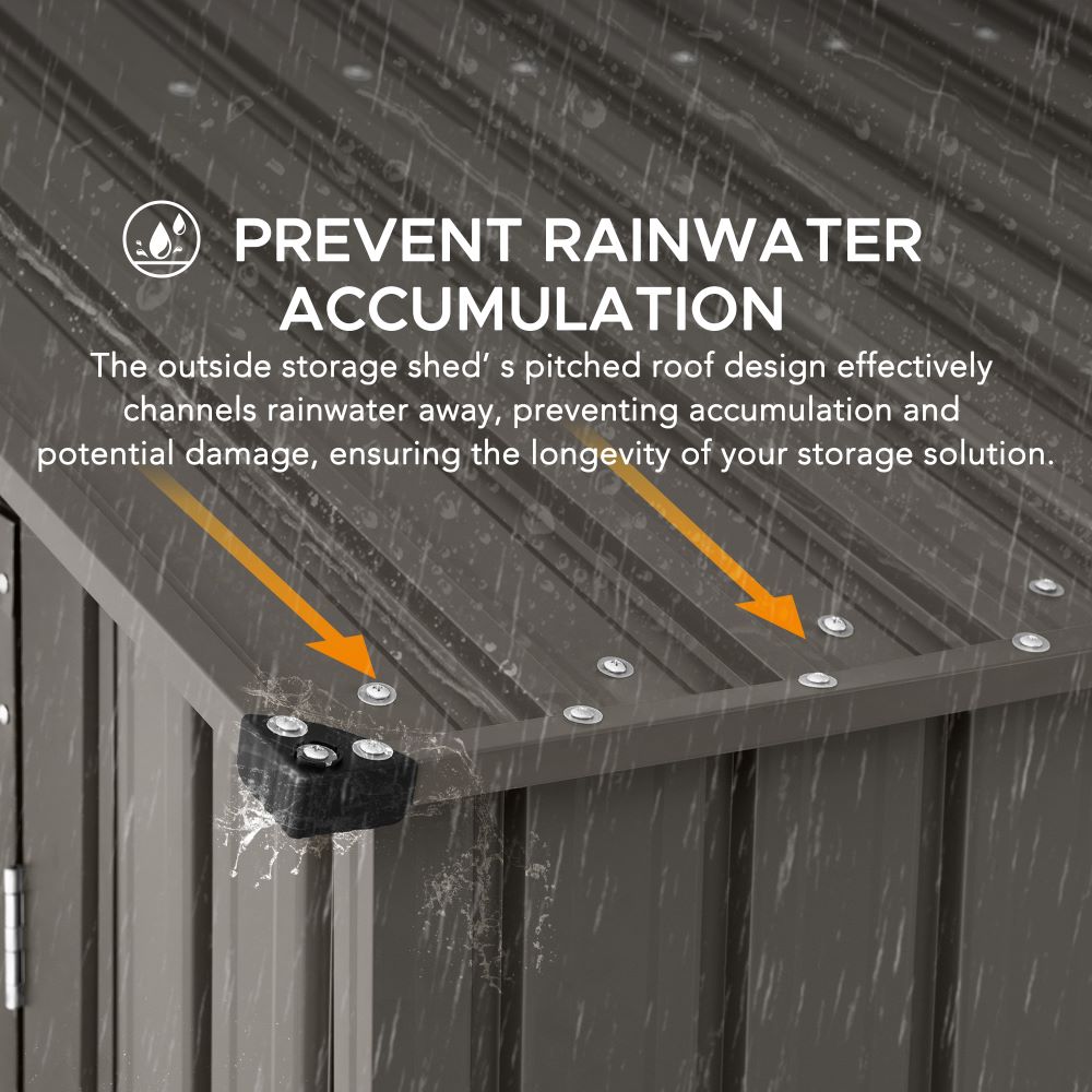 SUNJOY 10x20 Storage Shed Kits with Lockable Doors and Vents