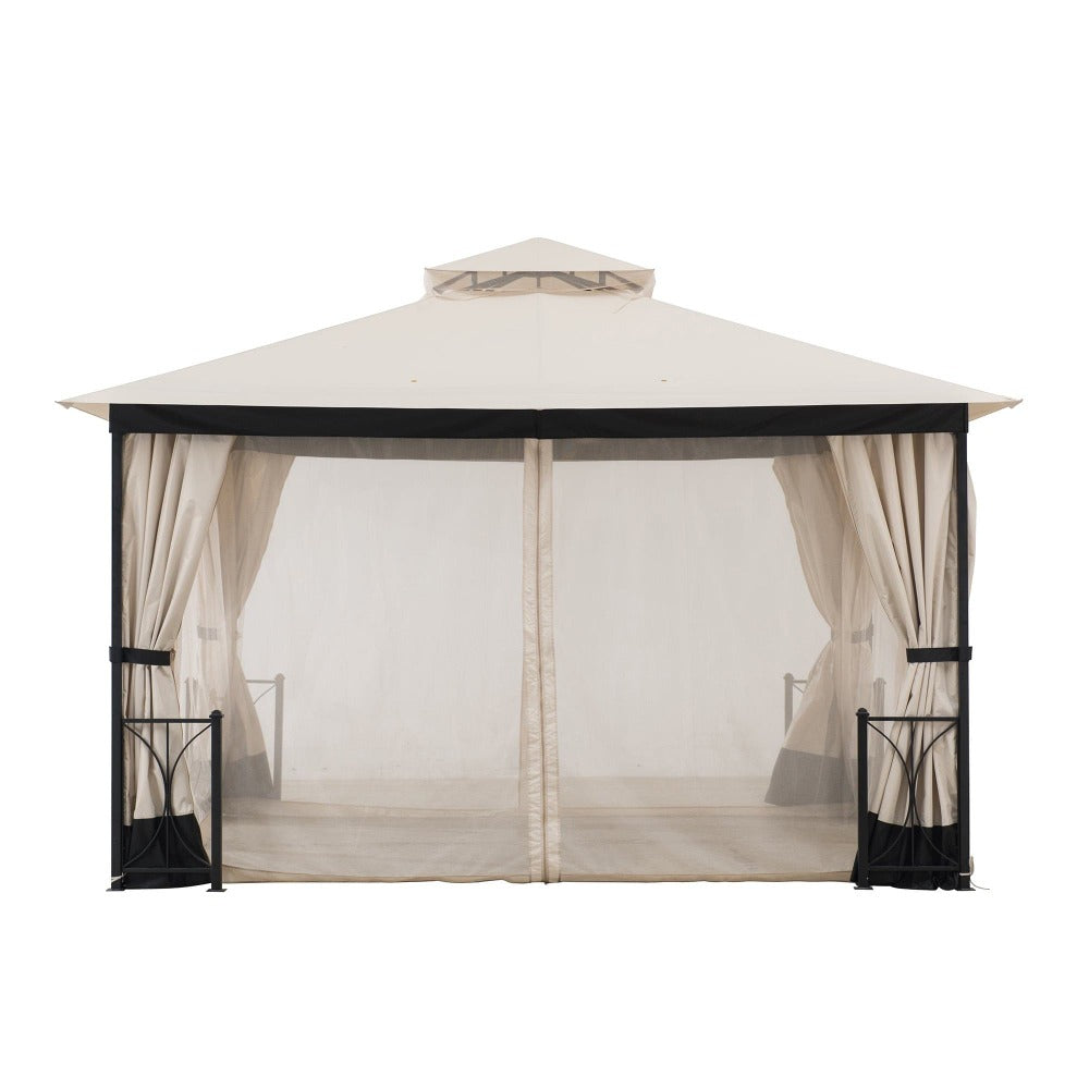 SUNJOY Beige Replacement Mosquito Netting For Belcourt Gazebo (11x13 FT) A101012400/A101012410 Sold At SunNest.