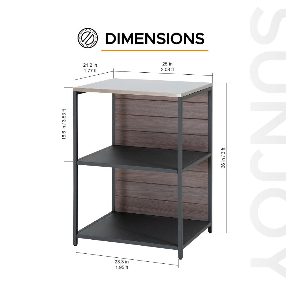 SUNJOY Fleetwood Outdoor Grill Kitchen with Outdoor Kitchen Cabinets, Shelves, and Sink Options - Outdoor Kitchen Shelf