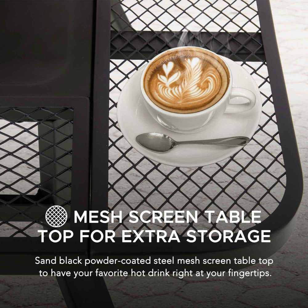 SUNJOY 38 Inch Outdoor Fire Pit Black Steel Patio Fire Pit Large Wood Burning Fire Pit with Adjustable Grill and Fire Poker