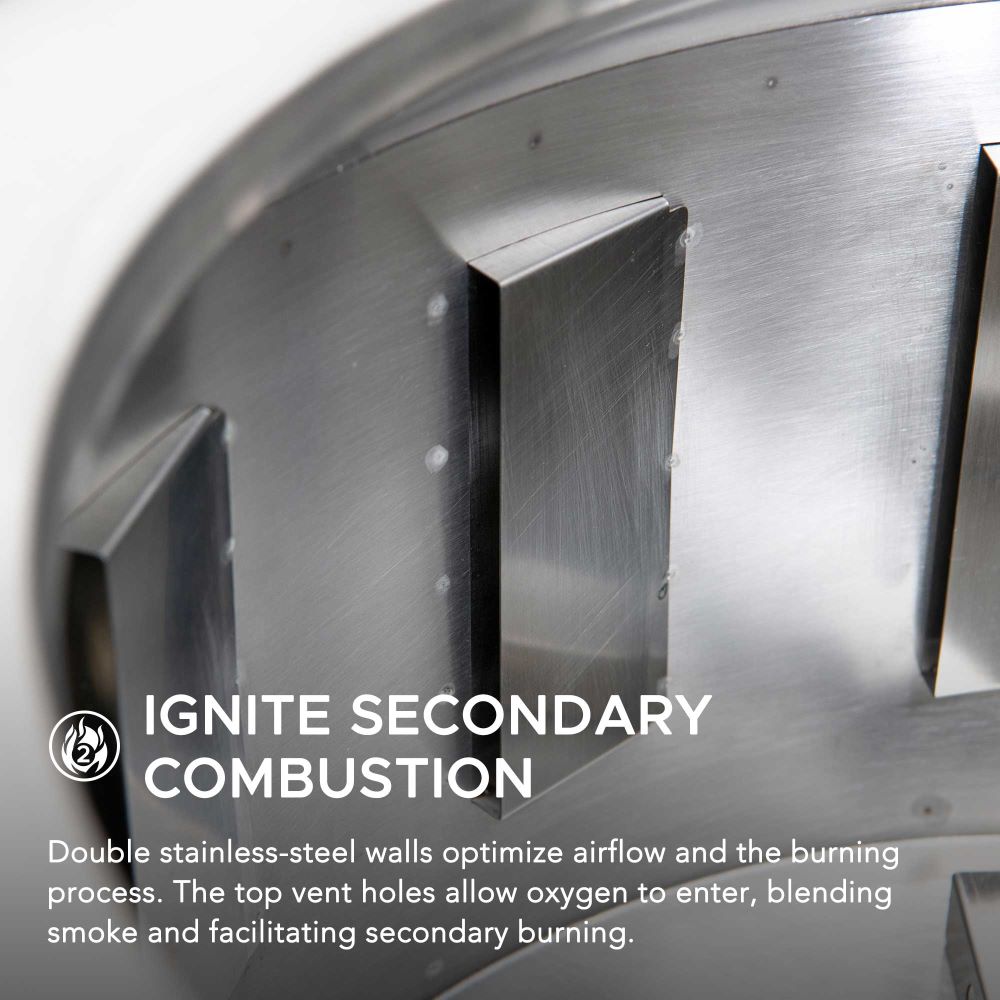 SUNJOY Smokeless Patio Fire Pit, Hexagon Firepit, Outdoor Wood Burning Portable Fire Pit w/ PVC Cover and Fire Poker