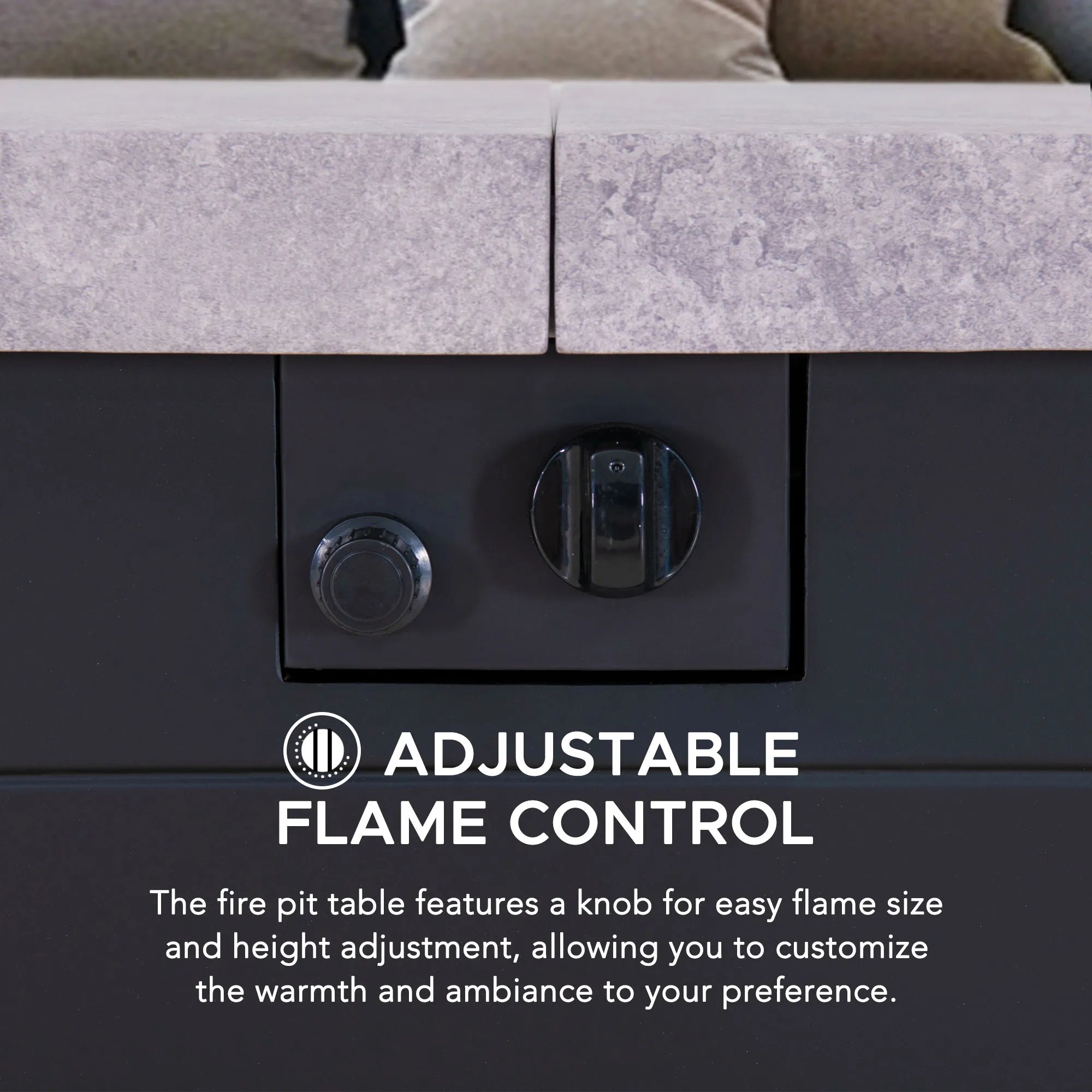 SUNJOY 40 Inch Large Propane Fire Pit Table with Cover and Lava Rocks for Outdoor and Indoor