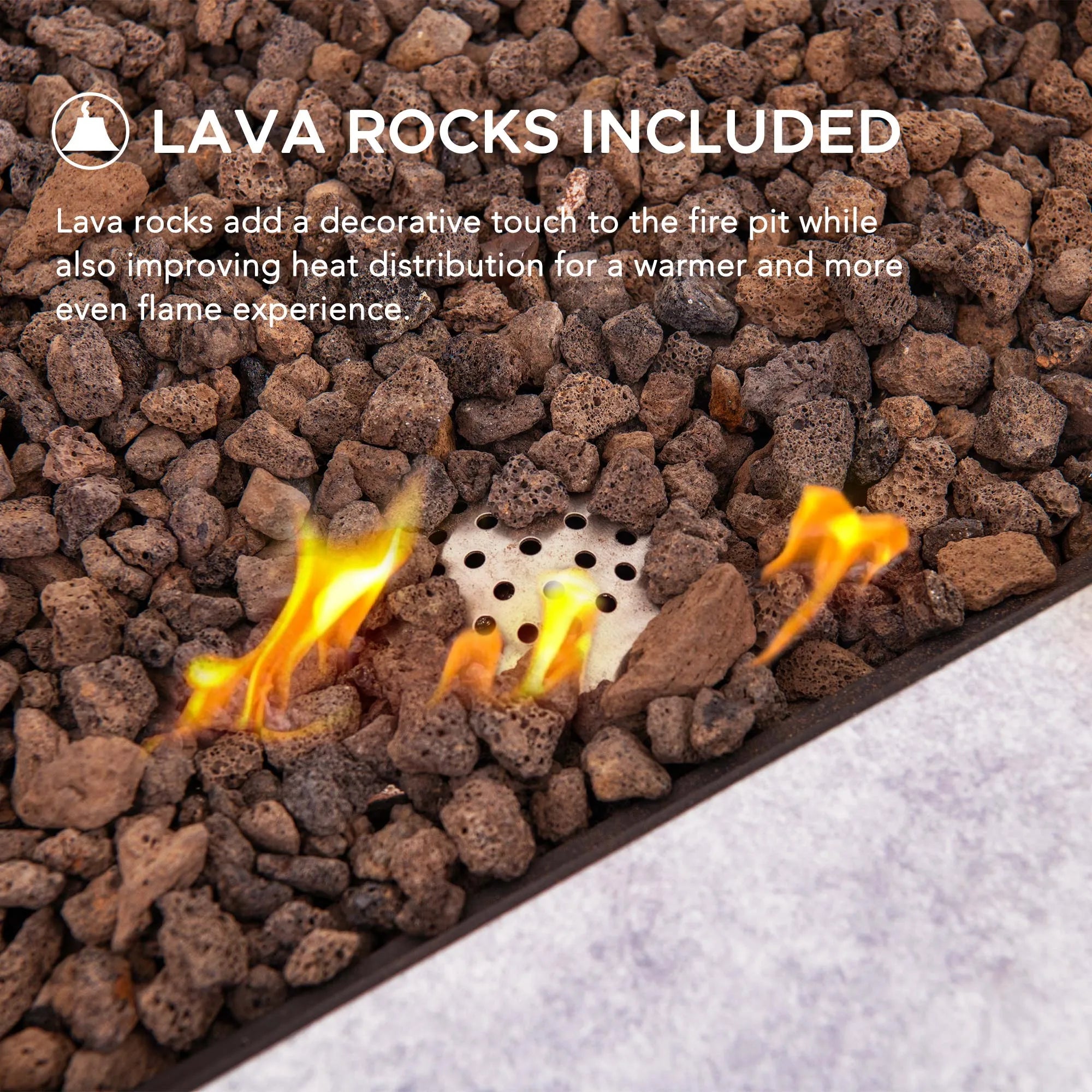 SUNJOY 40 Inch Large Propane Fire Pit Table with Cover and Lava Rocks for Outdoor and Indoor