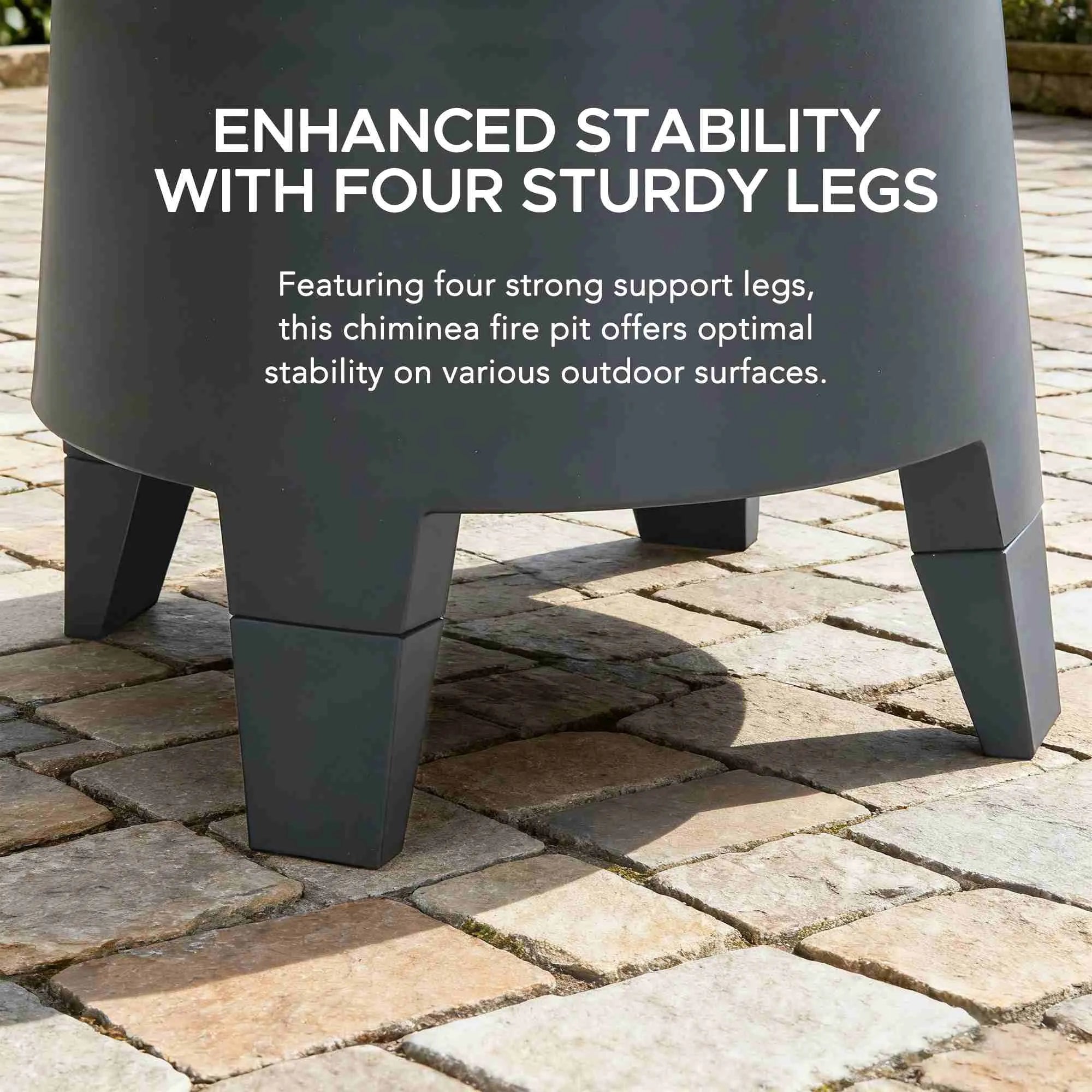 SUNJOY 57 Inch 2-in-1 Outdoor Fire Pit & Grill with Removable Stainless Steel Grill Grate, PVC Cover, and Mesh Safety Screen Door- Gray