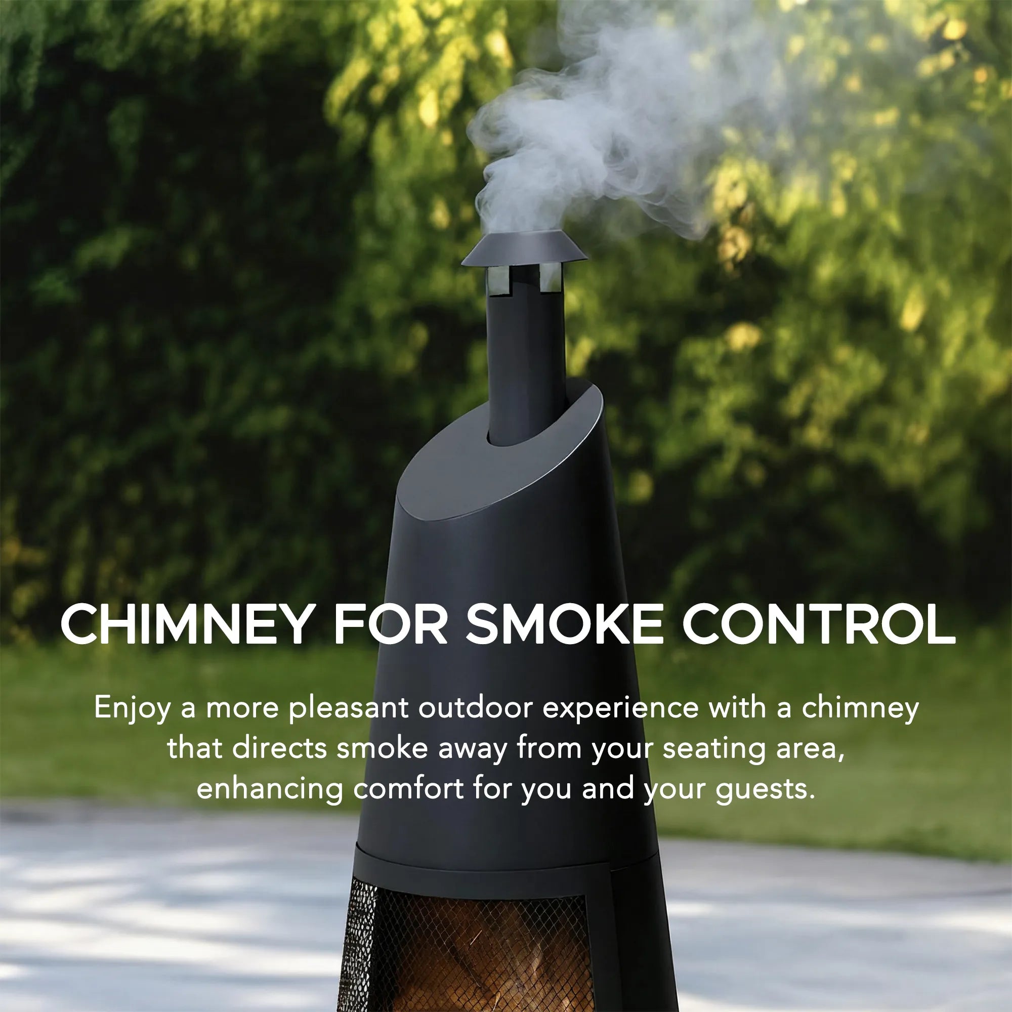 SUNJOY 57 Inch 2-in-1 Outdoor Fire Pit & Grill with Removable Stainless Steel Grill Grate, PVC Cover, and Mesh Safety Screen Door - Black