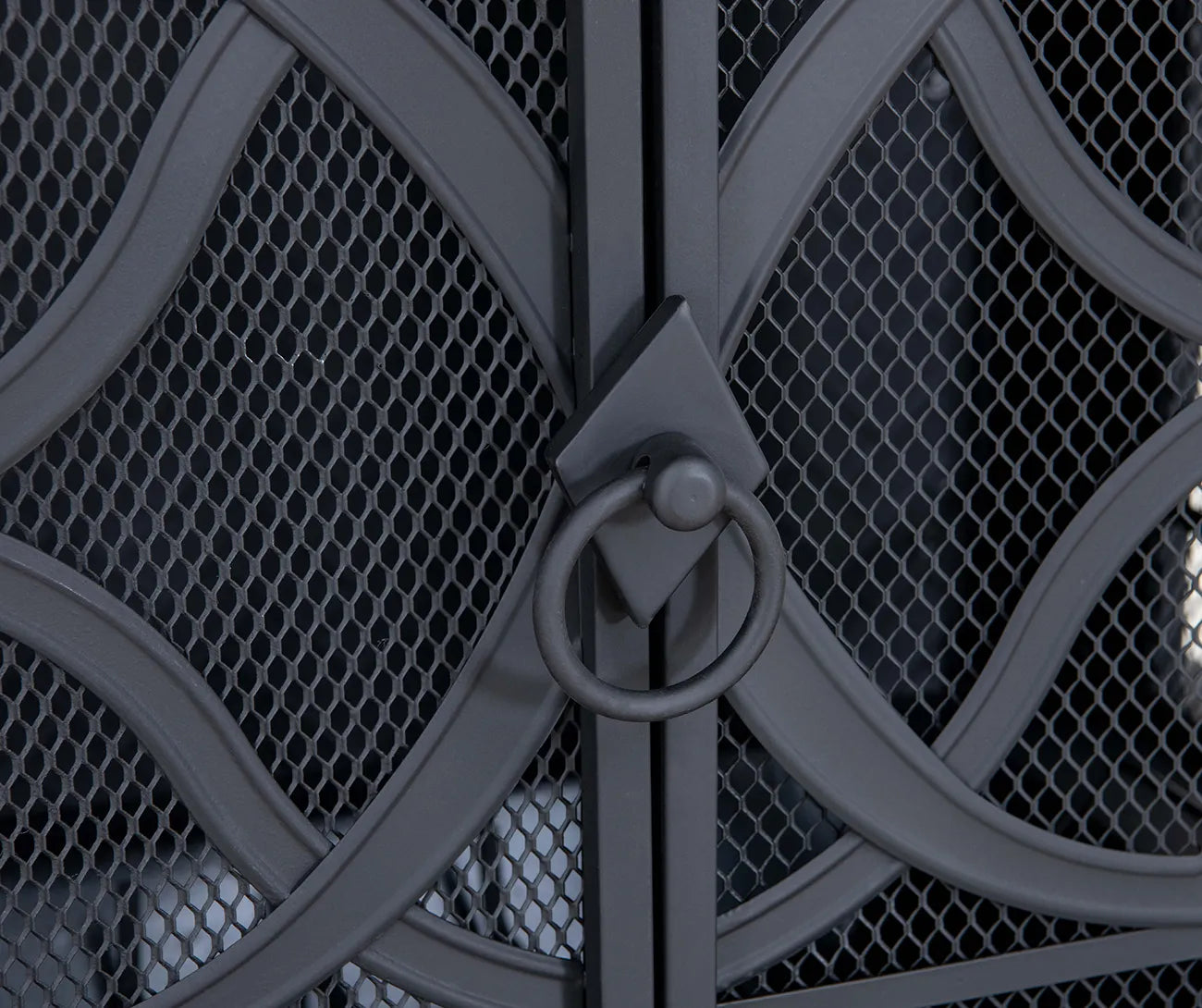 SUNJOY Outdoor 57 Inch Steel Wood Burning Fireplace with Chimney and Rain Cover - Copper & Gray