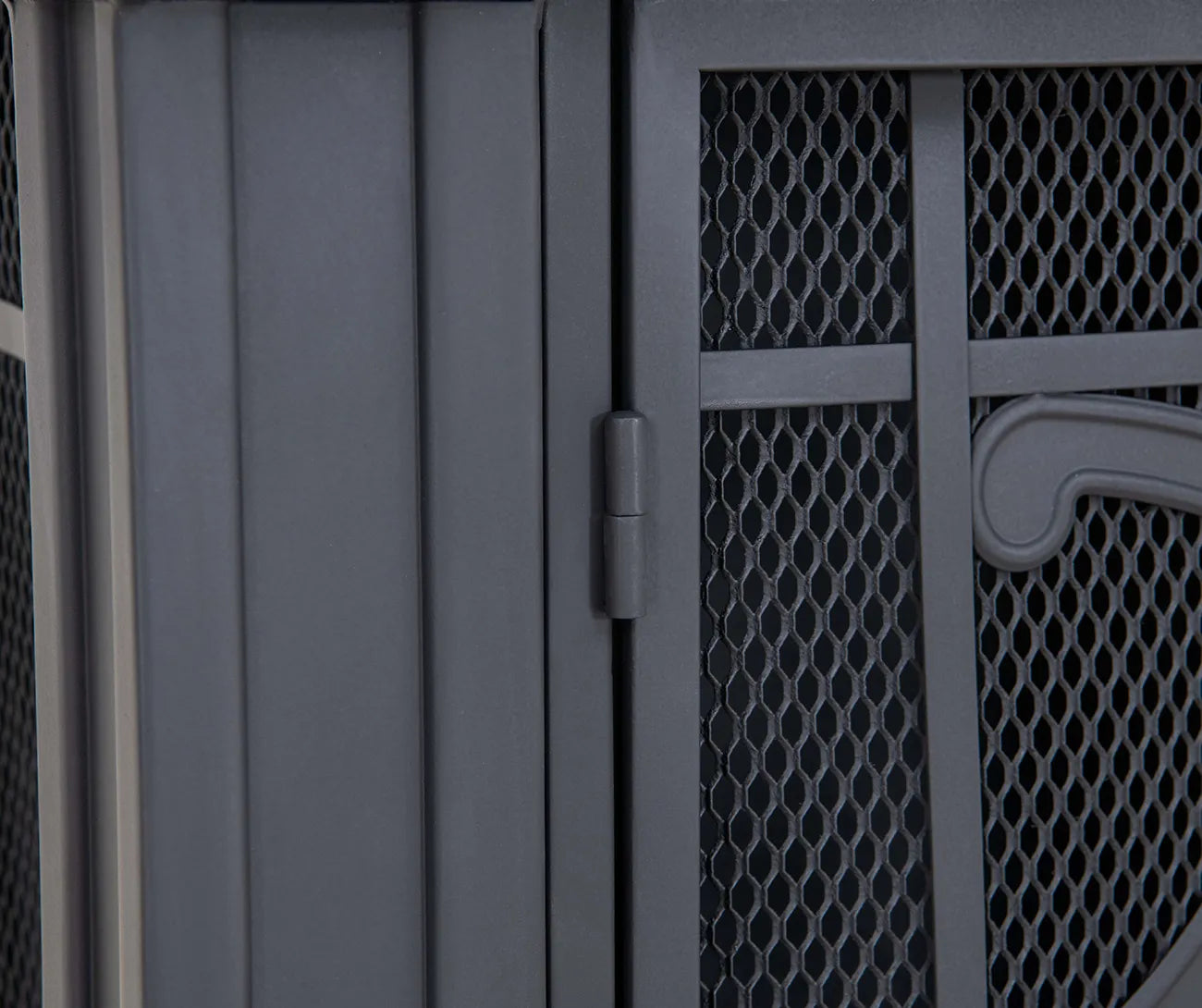 SUNJOY Outdoor 57 Inch Steel Wood Burning Fireplace with Chimney and Rain Cover - Copper & Gray