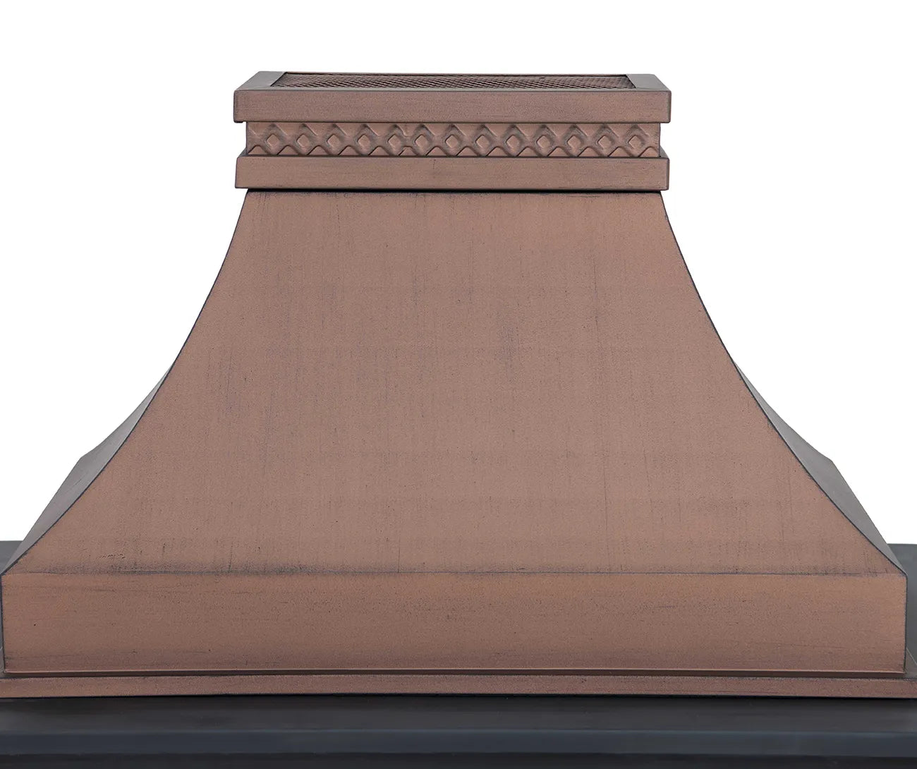 SUNJOY Outdoor 57 Inch Steel Wood Burning Fireplace with Chimney and Rain Cover - Copper & Gray