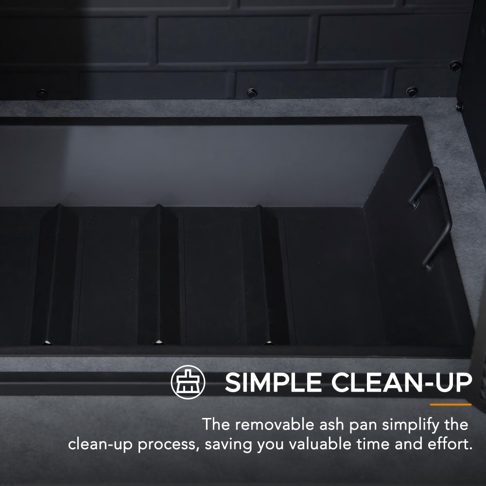 SUNJOY 42 Inch Wood Burning Fireplace with Chimney & Log Holders