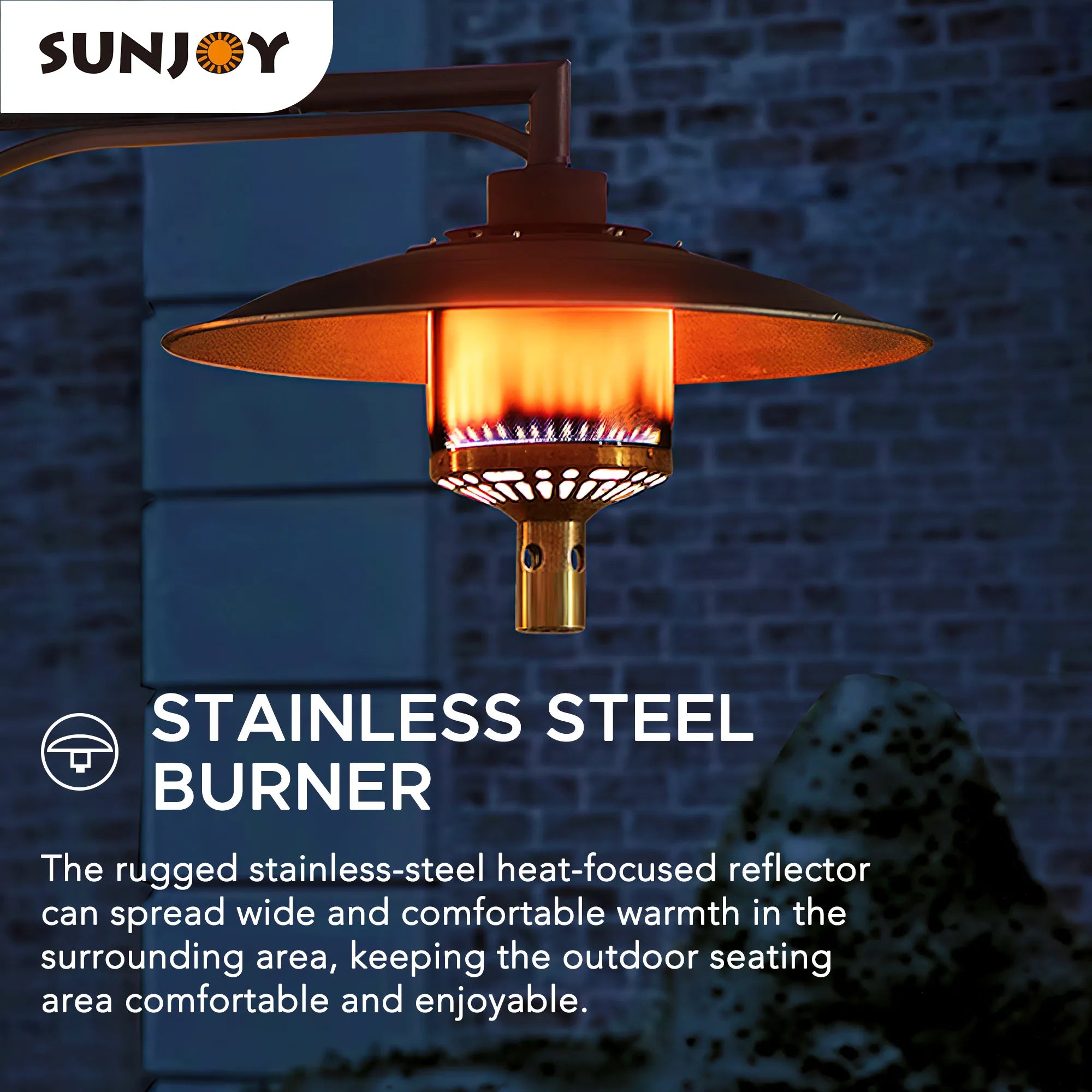 SUNJOY Propane Gas Dual Heater with Table Top