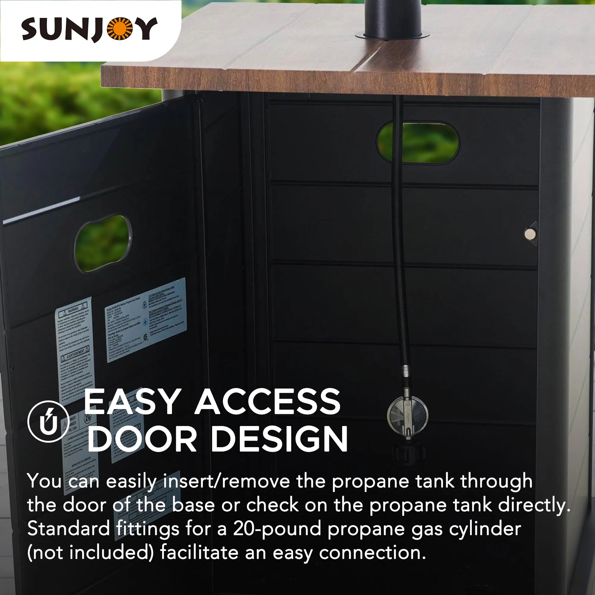 SUNJOY Propane Gas Dual Heater with Table Top