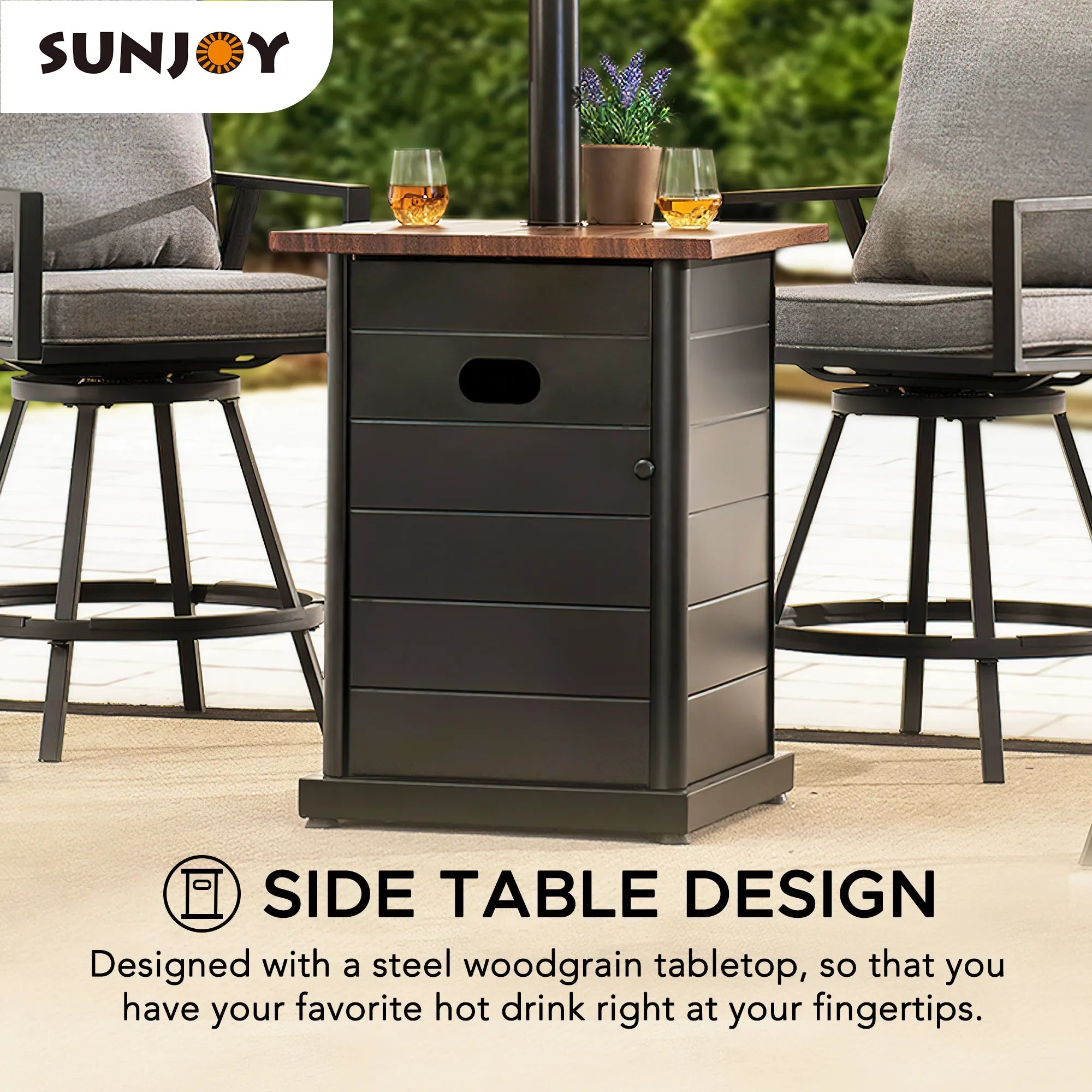 SUNJOY Propane Gas Dual Heater with Table Top