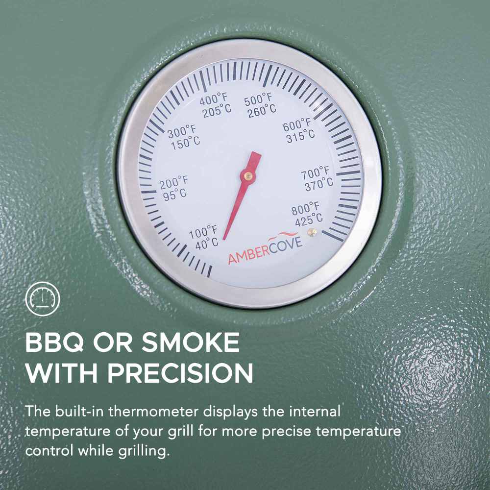 SUNJOY 20 Inch Charcoal Grill, Egg-shaped Outdoor Grill with Pizza Stone, Ultimate BBQ Grill and Smoker with Wheels