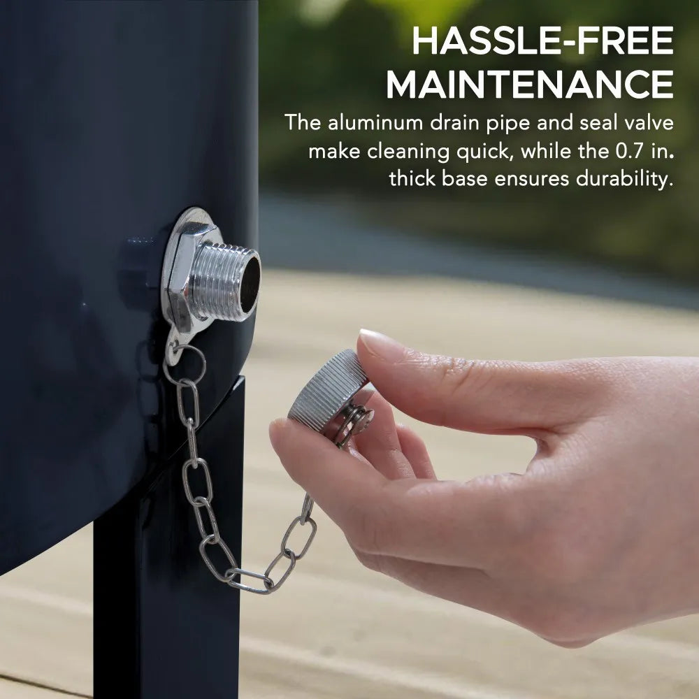 SUNJOY 60 Quart Portable Rolling Ice Chest Drink Cooler Cart with Bottle Opener and Shelf - Blue