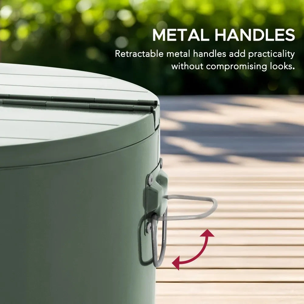 SUNJOY 60 Quart Portable Rolling Ice Chest Drink Cooler Cart with Bottle Opener and Shelf - Green