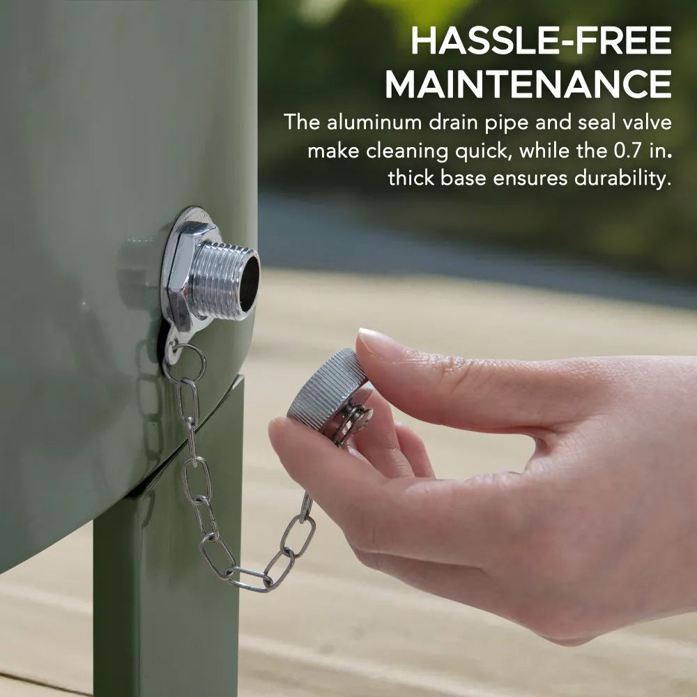 SUNJOY 60 Quart Portable Rolling Ice Chest Drink Cooler Cart with Bottle Opener and Shelf - Green