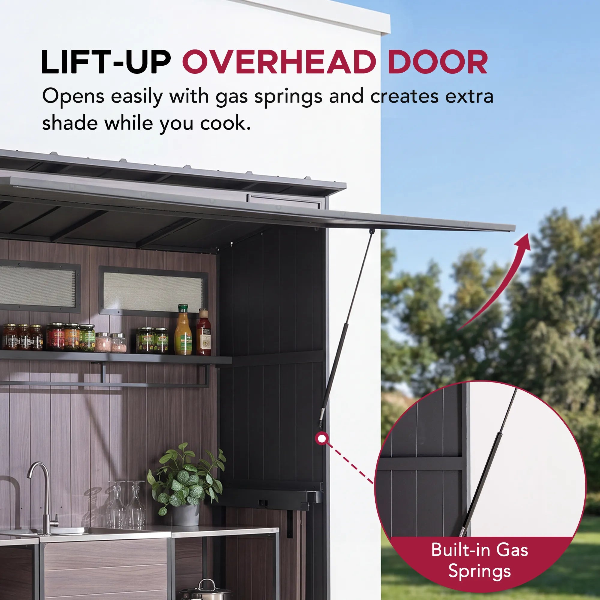 Fortis Compact Outdoor Kitchen Utility Shed 7' x 3'