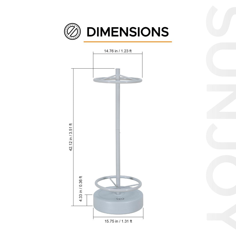 SUNJOY Aluminum Pool Noodle Storage Rack with Water Weighted Base.