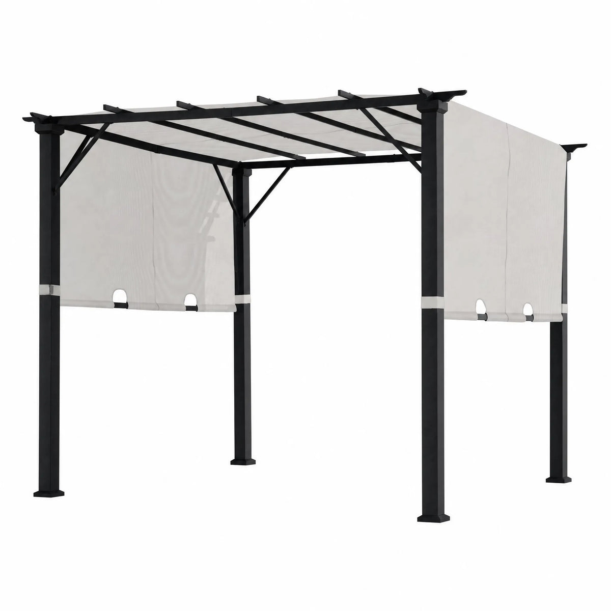 Palladio Adjustable Canopy Metal Pergola 9' x 9' - White