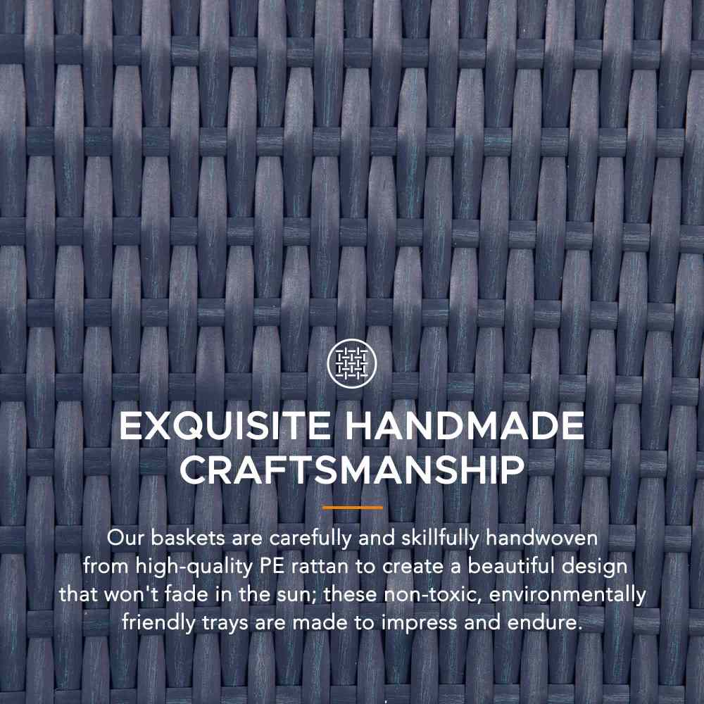 SUNJOY 24x24 Inch Aluminum Frame Wicker Floating Tray for Pool.