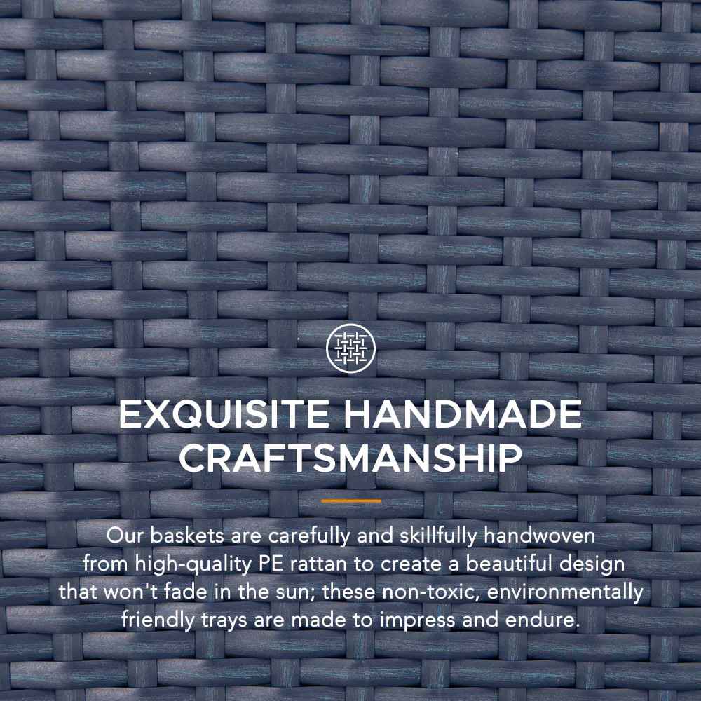 SUNJOY 36x24 Inch Wicker Floating Pool Tray for Drinks and Snacks.