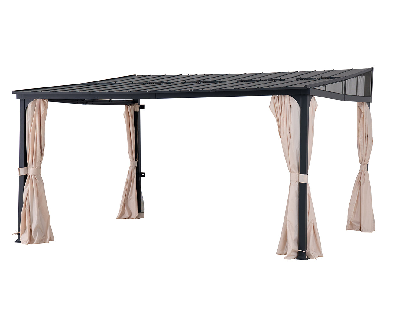 Vista Hardtop Wall-Mounted Gazebo, 12x14