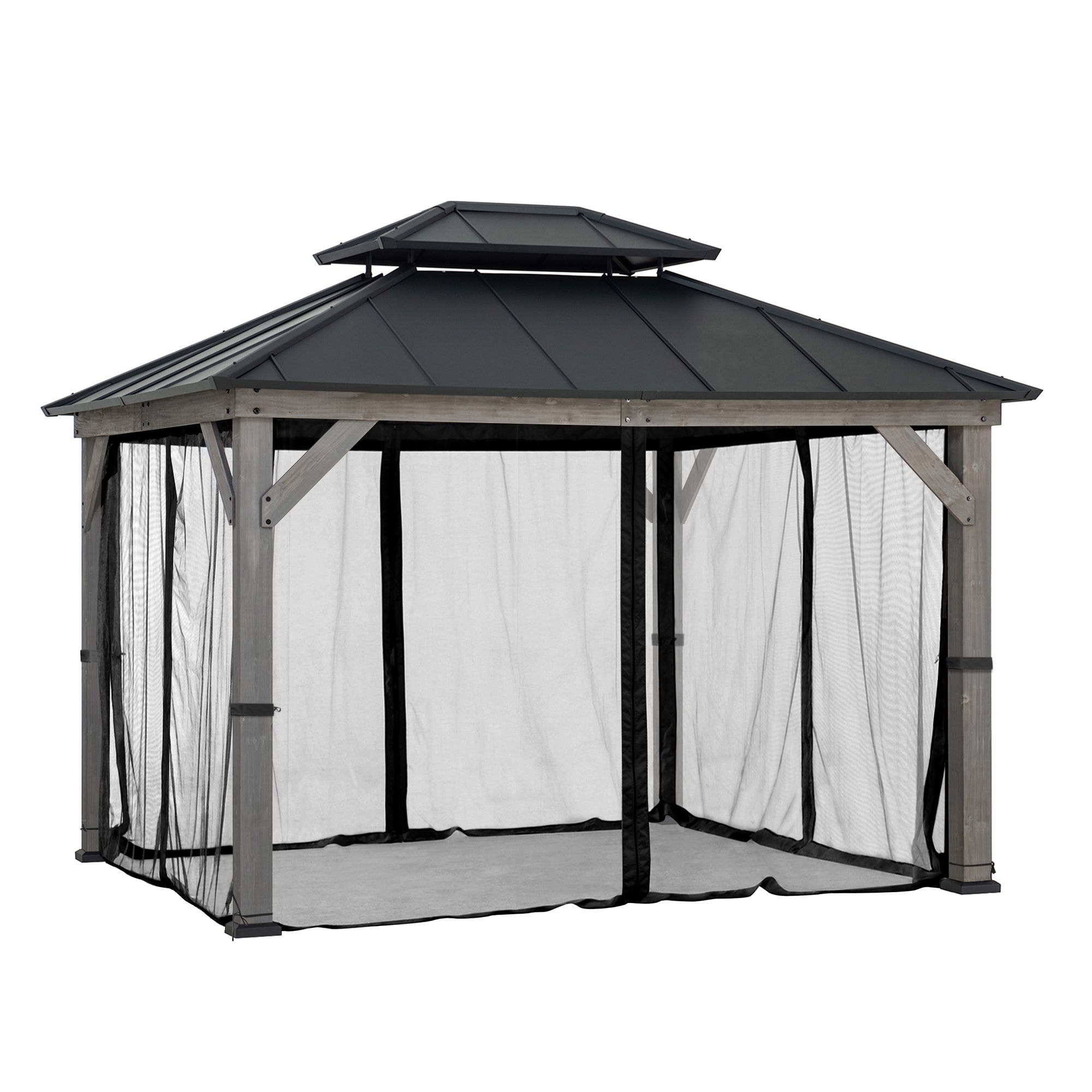 SUNJOY Replacement Mosquito Netting for 10×12 Outdoor Wooden Gazebos