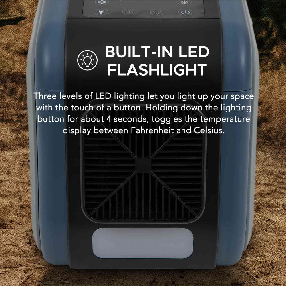 SUNJOY IceCove Portable Air Conditioner with Power Bank for Outdoor Tents and Indoors - Blue