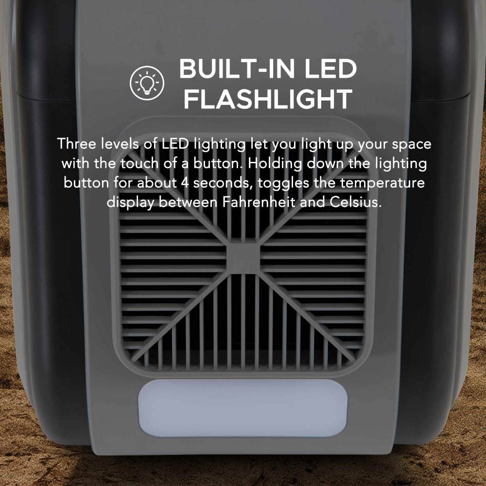 SUNJOY IceCove Portable Air Conditioner with Power Bank for Outdoor Tents and Indoors - Gray