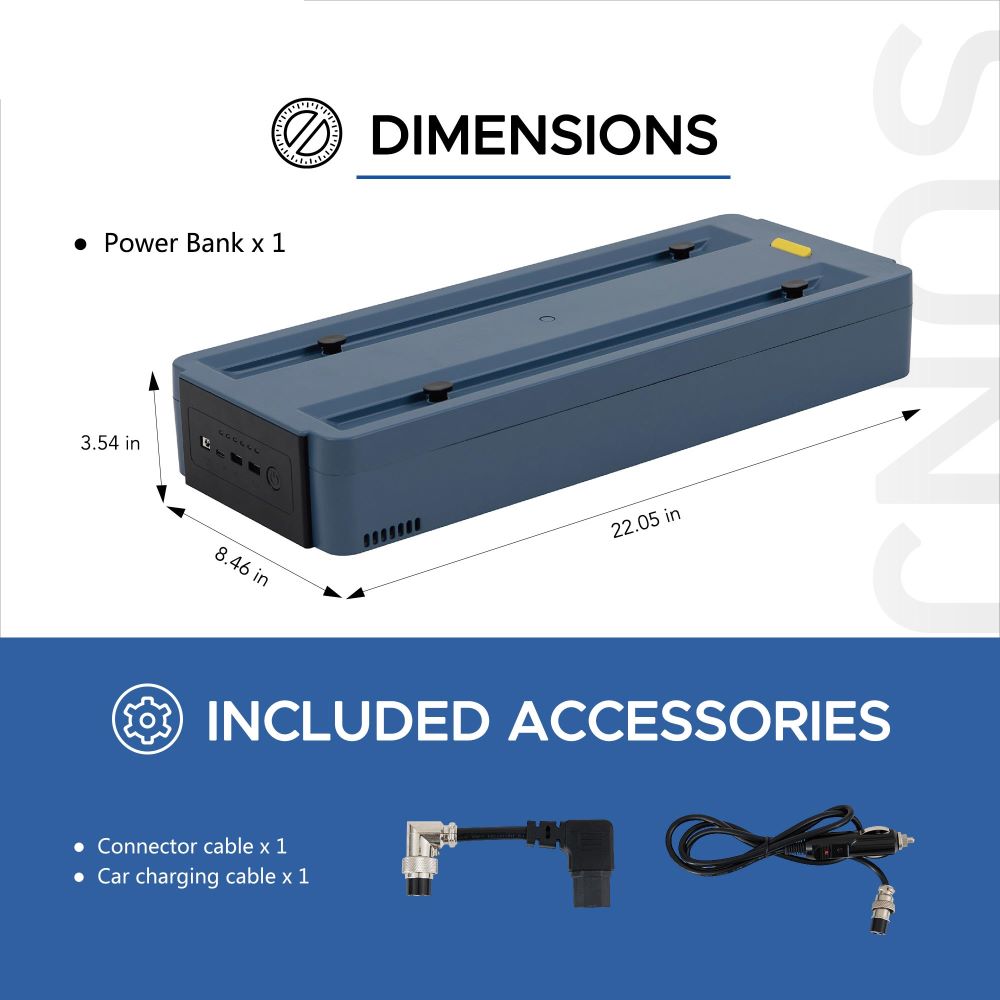SUNJOY IceCove Portable Power Bank for Outdoor Tents and Indoors Portable Air Conditioner - Blue