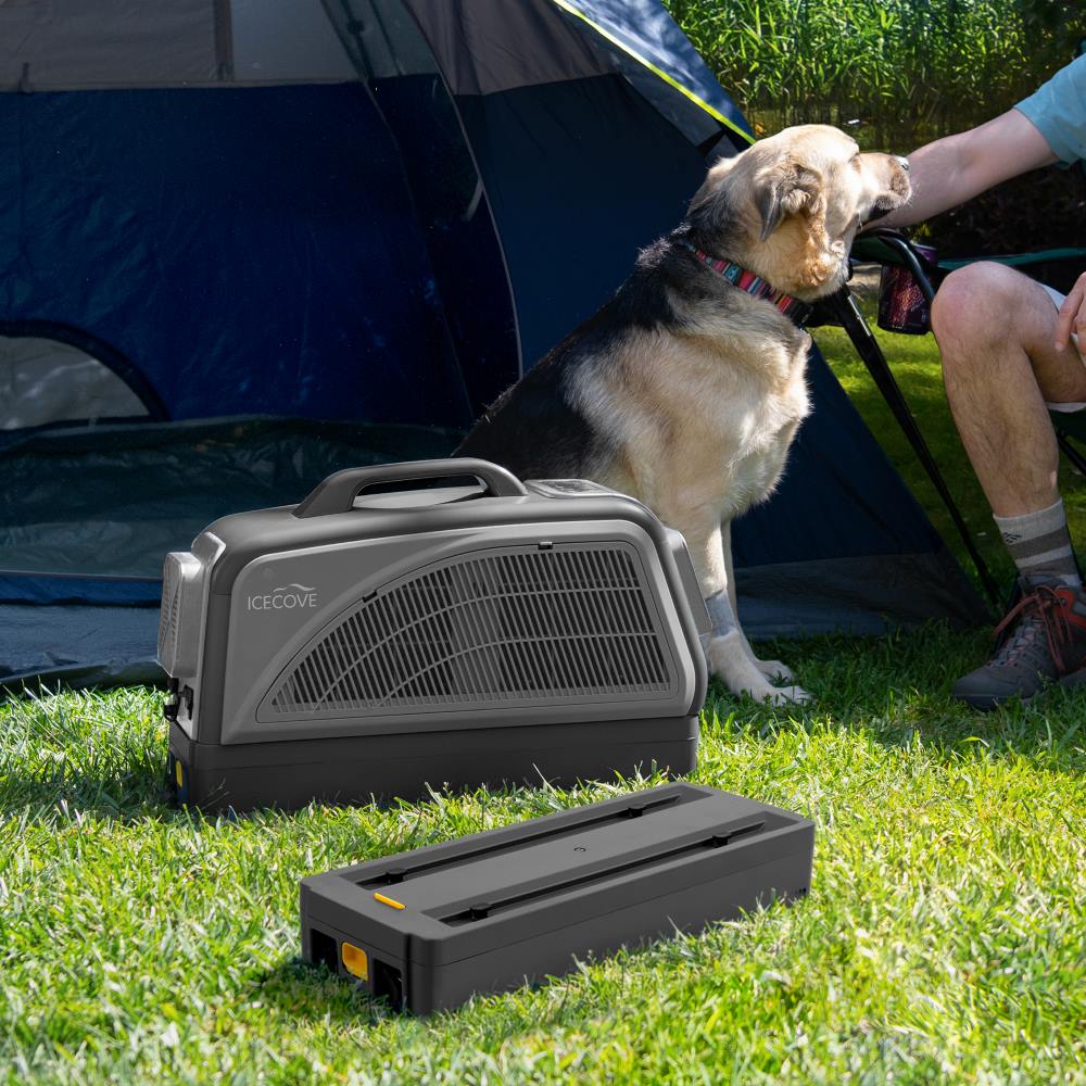 SUNJOY IceCove Portable Air Conditioner with 2 Power Bank for Outdoor Tents and Indoors - Gray
