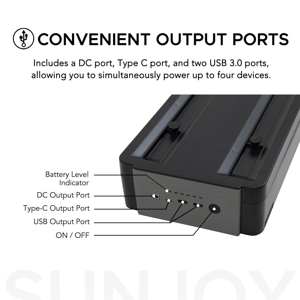 SUNJOY IceCove Portable Air Conditioner with Power Bank for Outdoor Tents and Indoors - Gray
