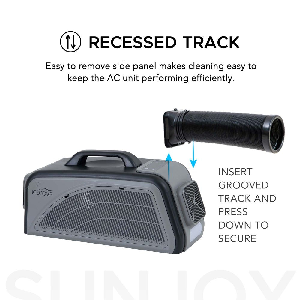 SUNJOY IceCove Portable Air Conditioner with Power Bank for Outdoor Tents and Indoors - Gray